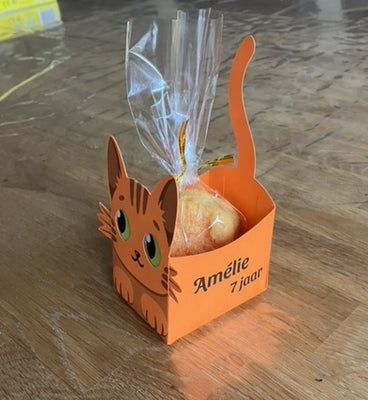 Kat uitdelen oranje traktatie van Uitdelen.nu